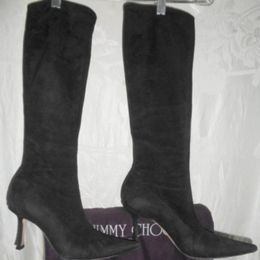 Jimmy Choo Stevie Black Suede Boots